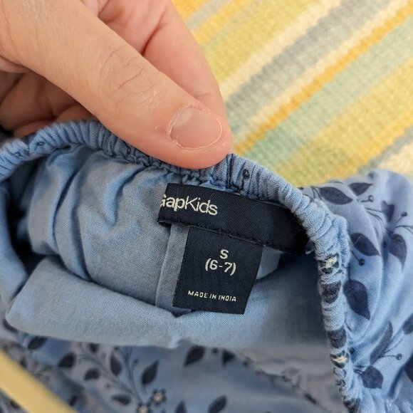 ⭐ Gap Kids blue floral cotton sundress 6/7 - Picture 5 of 7